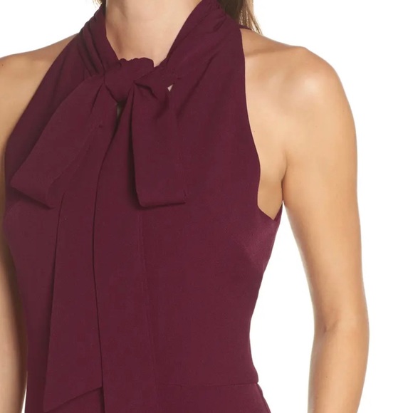 Julia Jordan Burgundy Jumpsuit - Picture 5 of 8